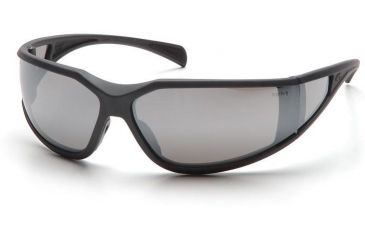 Image of Pyramex Exeter Safety Eyewear - Silver Mirror Anti-Fog Lens, Charcoal Gray Frame SCG5170DT
