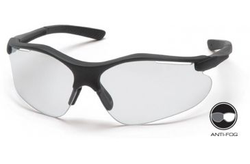 Image of Pyramex Fortress Safety Glasses - Clear Anti-fog Lens, Black Frame SB3710DT