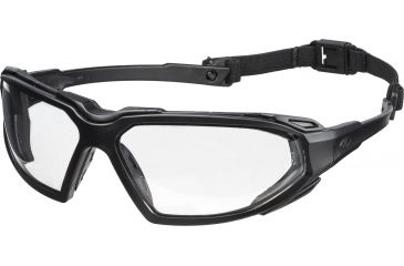 Image of Pyramex Highlander Safety Glasses - Clear Anti-Fog Lens, Black Frame SBB5010DT