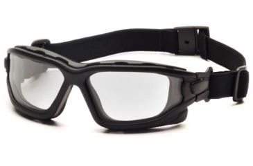 Image of Pyramex I-Force Safety Glasses, Black Frame & Clear Anti-Fog Lens SB7010SDT