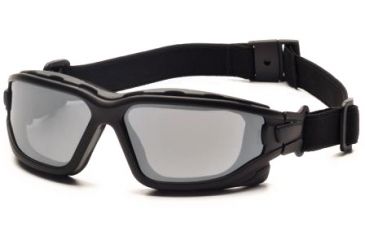 Image of Pyramex I-Force Safety Glasses, Black Frame & Silver Mirror Anti-Fog Lens SB7070SDT