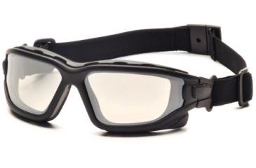 Image of Pyramex I-Force Safety Glasses, Black Frame & Indoor/Outdoor Mirror Anti-Fog Lens SB7080SDT