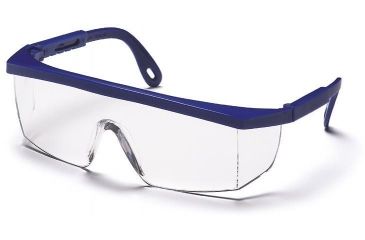 Image of Pyramex Integra Safety Glasses - Clear Lens, Blue Frame SN410S