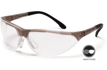 Image of Pyramex Rendezvous Safety Glasses - Clear Anti-Fog Lens, Crystal Gray Frame SCG2810ST