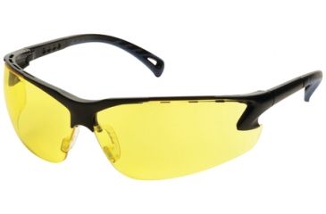 Image of Pyramex Venture 3 Eye Protection Amber Lens Black Frame
