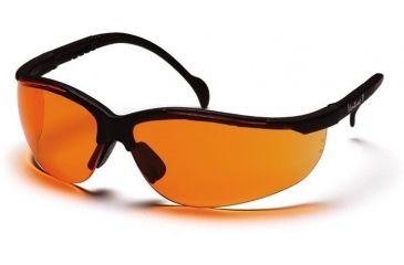 Image of Pyramex Venture II Safety Glasses - Orange Lens, Black Frame SB1840S