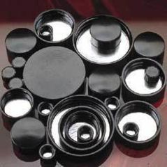 Image of Qorpak Black Phenolic Screw Caps, Pulp/Tinfoil Liner, Qorpak 5132/12