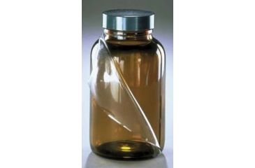 Image of Qorpak Safety-Coated Bottles, Qorpak 7723TW Amber Boston Round Bottles