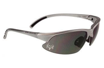 Image of Radians Bone Collector Trigger Youth Shooting Glasses Smoke Lens/Silver Frame