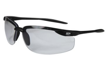 Image of Radians M&amp;P MP103 Shooting Glasses Clear Lens Black Half Frame With Zippered Case