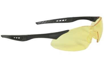 Image of Radians Rock X-Treme Anti-Fog Shooting Glasses Amber Lens Black Frame