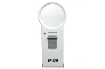 Image of Reizen Maxi-Brite LED Handheld Magnifier Loupe - 6X, White R6976