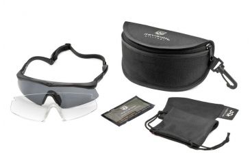 Image of Revision Sawfly Military Kit, Small w/ Black Frame & Clear & Smoke Lenses 4-0076-9827