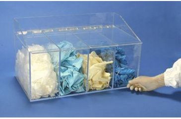 Image of S-Curve Technologies Glove Dispenser 4CHAMBER Clear GD-400