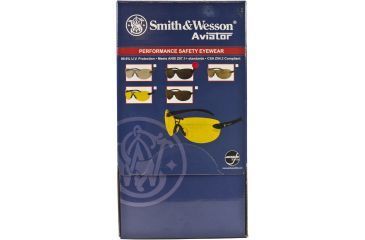 Image of Smith Wesson Aviator Safety Eyewear, Silver Mirror, Universal 24023