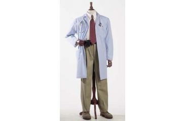 Image of Superior Uniform Unisex Polyester/Combed Cotton Poplin Lab Coats, WORKLON 3491-2XL Labcoat Unisex Misty POPLIN2XL