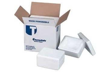Image of Tegrant Thermosafe Thermosafe Thick And Thin Wall Insulated Shippers, Case of 12, Expanded Polystyrene, Thermosafe Brands Thin Wall, Foam Only, 648