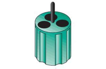 Image of Thermo Fisher Scientific Heraeus Megafuge 1.0/1.0R All-Purpose Tabletop Centrifuges, Scientific Tube Adapters, Round Bucket 20300-329, 3 x 50 Ml Bd Falcon-Type Tubes, Green, 75007577