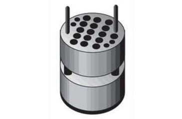 Image of Thermo Fisher Scientific Heraeus Megafuge 1.0/1.0R All-Purpose Tabletop Centrifuges, Scientific Tube Adapters, Round Bucket 20300-329, 34 x 1.5/2.0 Ml Eppendorf-Type Tubes, Black, 75007578
