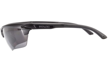 Image of TRYBE Tactical Universal Fit Safety Glasses, Adjustable Wire Core Temples and Nose Piece, Gray Lens, Black, UFSG-GR