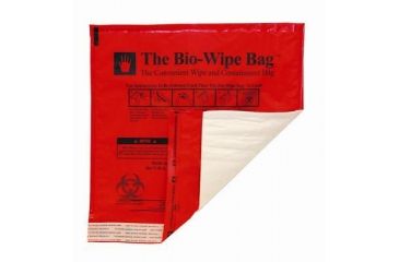 Image of Unimed-Midwest Bag BIO-WIPE Red PK25 MLBM015111