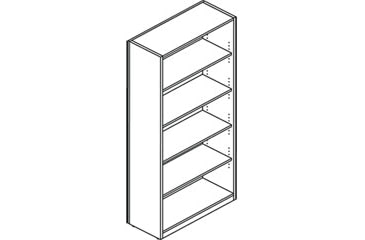 Image of United Stationers Bookcase 5 Shf Veneer Hnc HONVW612XJJ, Unit EA
