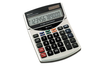 Image of United Stationers Calculator Dsktp Lg Dsply IVR15966, Unit EA