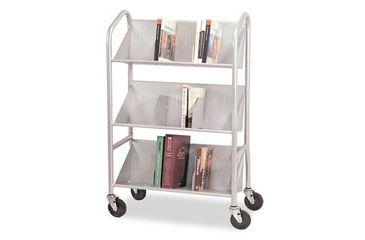 Image of United Stationers Cart 3 Shelf Sloped Slv BDY54143, Unit EA