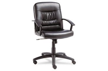 Image of United Stationers Chair Leather Midback Bk ALEYK42LS10B, Unit EA