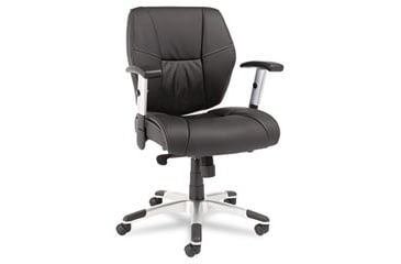 Image of United Stationers Chair Mid Back Lthr Bk ALENP42LS10S, Unit EA