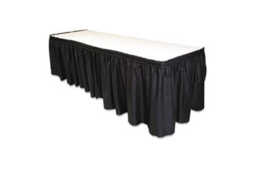Image of United Stationers Cover Tableskirt Linen Bk TBLLS2914BK, Unit EA