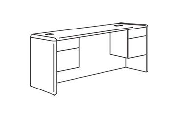 Image of United Stationers Credenza Kneespc 72x24 My HON10743NN, Unit EA