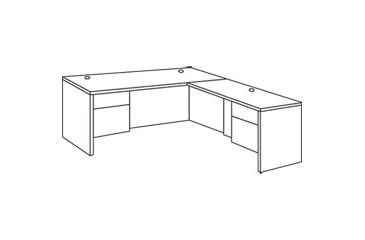 Image of United Stationers Desk Sgl Ped 72x36 Rt My HON10585RNN, Unit EA