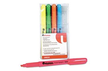 Image of United Stationers Hilighter Pocket Fbe Dz12 UNV08854, Unit DZN