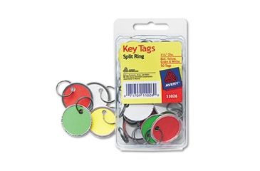 Image of United Stationers Tag Key Mtl Rim Ast Pk50 AVE11026, Unit PK