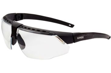 Image of UVEX Avatar Safety Eyewear, Black Frame, Clear Hydroshield Anti-fog Lens S3850