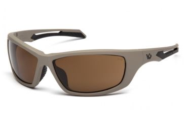 Image of Venture Gear Tactical Howitzer Safety Glasses w/Bronze Anti-Fog Lens, Tan, Universal VGST1318T