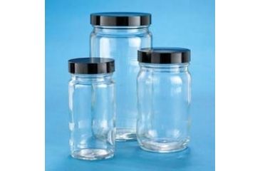 Image of VWR Ac Medium Round Bottles, Case of 1, Clear, Wide Mouth Bottles Only, VW5710858B