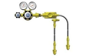 Image of VWR Cylinder Manifolds for High-Purity Noncorrosive and Corrosive Gases 4702645 Brass Protocol Stations For Two Cylinders