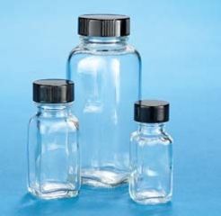 Image of VWR French Square Bottles, Clear, Wide Mouth VW5610228B Bottles Only
