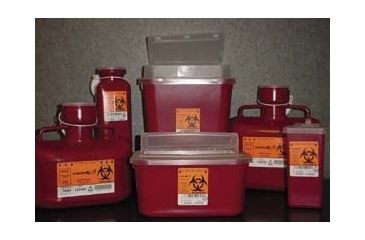 Image of VWR Sharps Container Systems Stackable Sharps Containers Large, Case of 1, Tortuous Path, 8707TYV