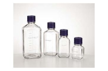 Image of VWR Square Media Bottles, Polycarbonate, Graduated BPA0500 Amber
