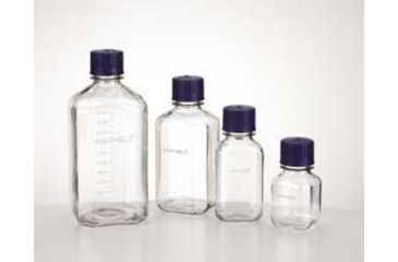 Image of VWR Square Media Bottles, Polycarbonate, Graduated BPA1000 Amber