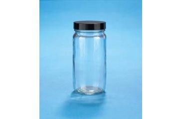 Image of VWR Standard Bottles, Clear, Wide Mouth VW5310448C26 Bulk Packs With Unattached Caps In Bags