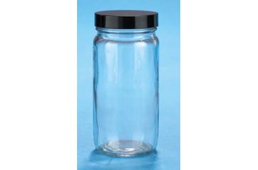 Image of VWR Straight-Sided Glass Jars, Wide Mouth VW5510448V86 Convenience Packs With Caps Attached