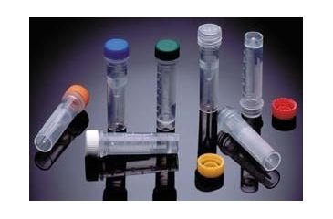 Image of VWR SuperClear Screw Cap Microcentrifuge Tubes 3611-875-000 Sterile Tubes With Attached Natural-Color Caps