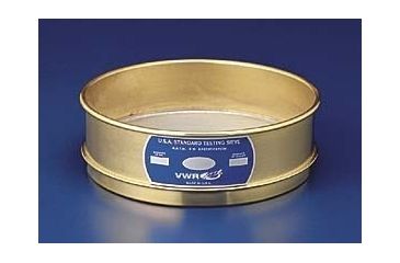 Image of VWR Testing Sieves2 Brass Frame, Each, Stainless Steel Wire Cloth Full Height, 120BS12F