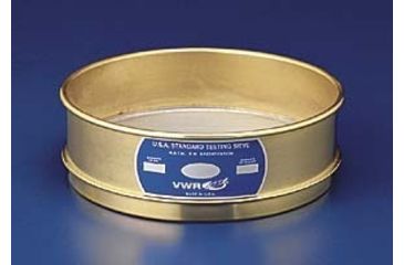 Image of VWR Testing Sieves, 12 Brass Frame, Stainless Steel Wire Cloth 270BS12F Full Height