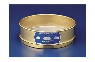 Image of VWR Testing Sieves, 12 Brass Frame, Stainless Steel Wire Cloth 70BS12F Full Height