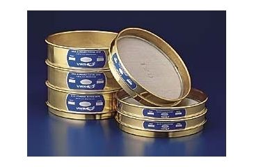 Image of VWR Testing Sieves, 8 Brass Frame, Stainless Steel Wire Cloth 6BS8H Half Height